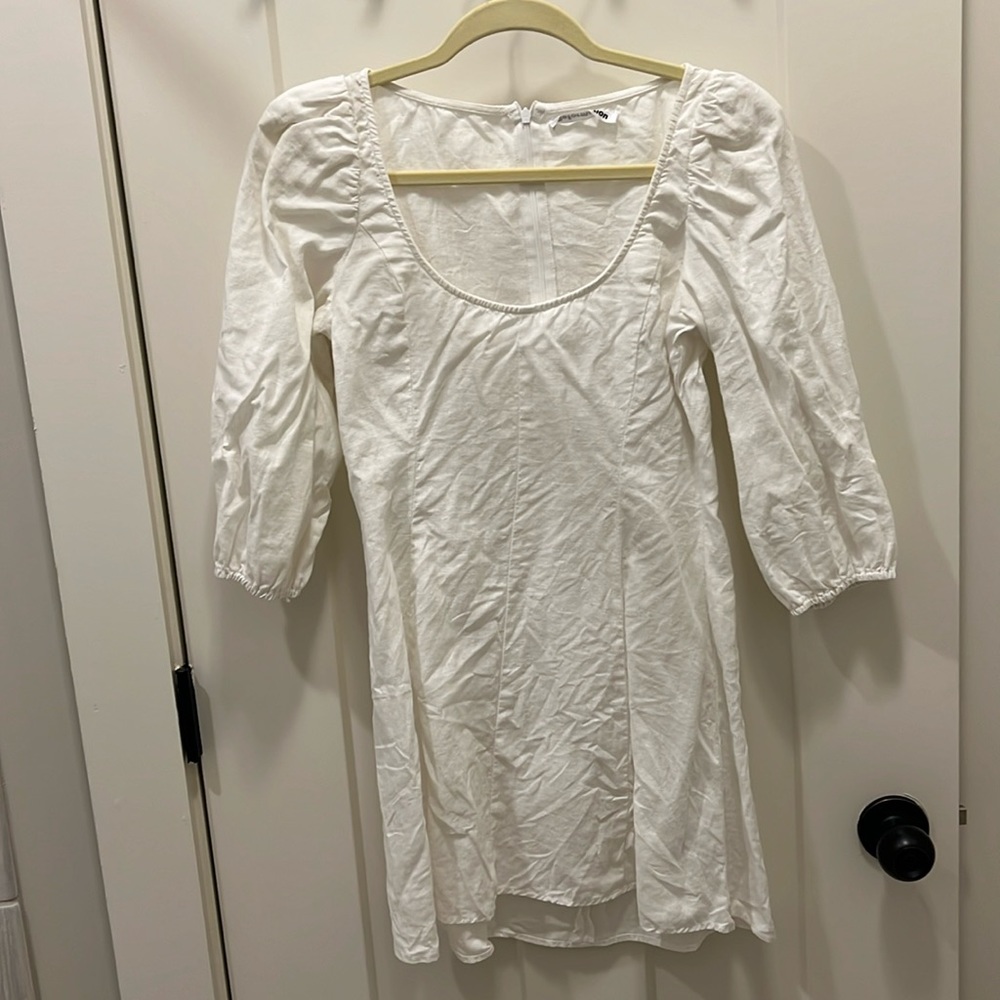 White Linen Reformation Dress Size 4